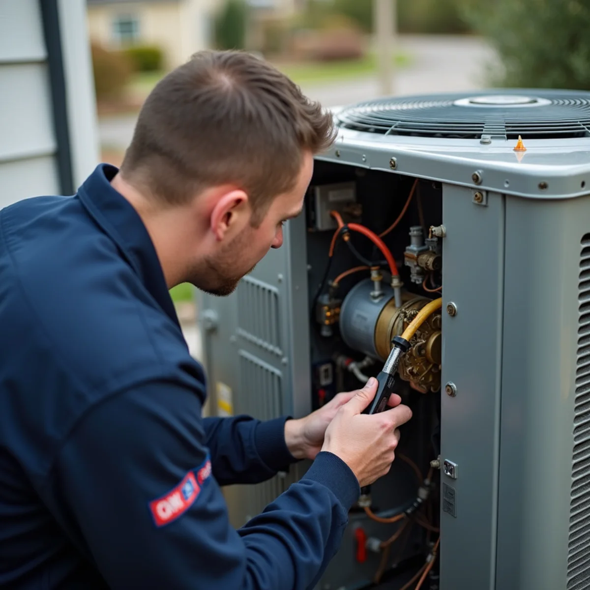 Diagnosing a failed compressor in the outdoor AC unit at a Stafford, VA home