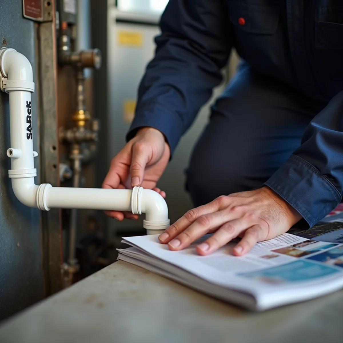 Clearing a blocked AC condensate drain line and safety float switch in a Stafford, VA home