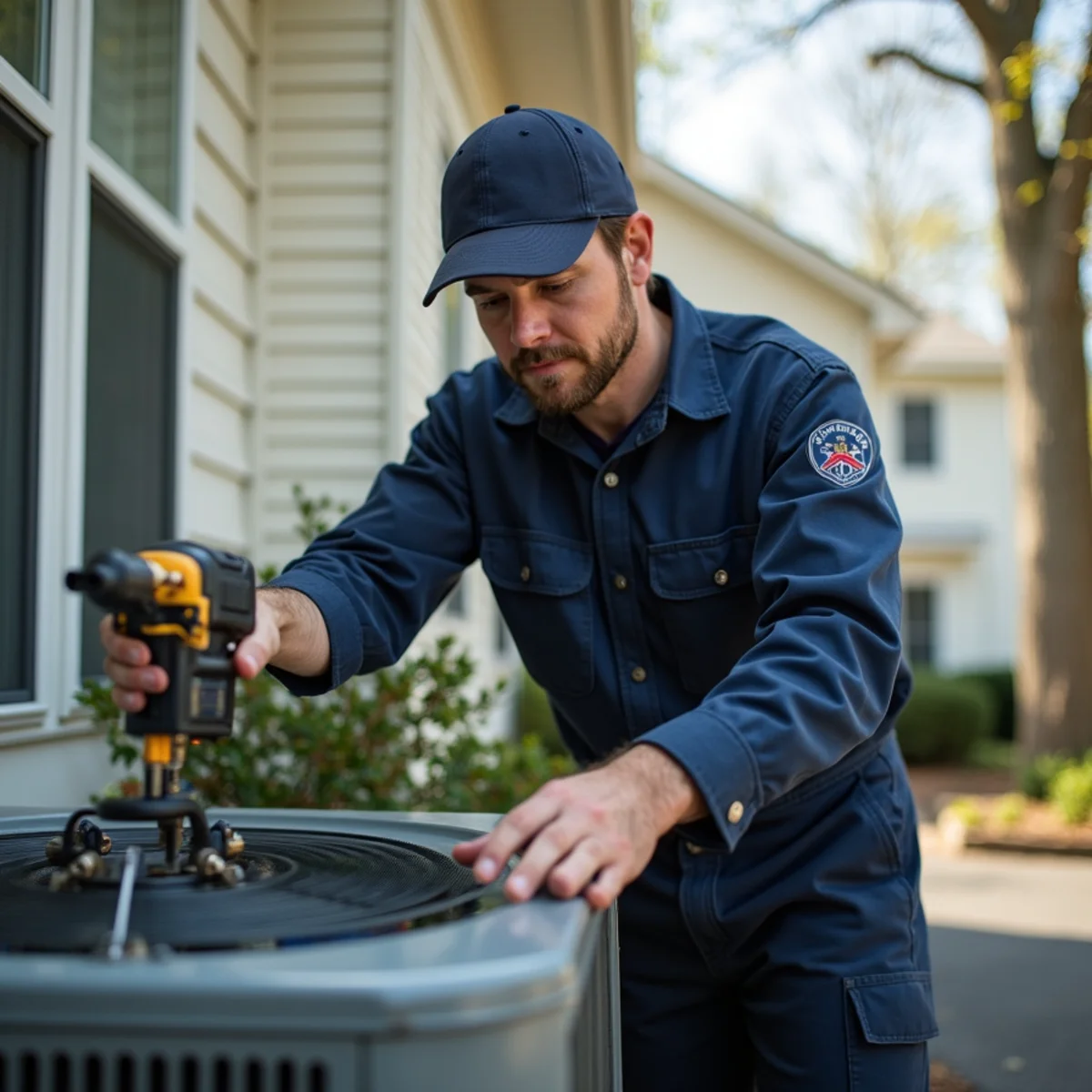 HVAC technician on a service call in Augustine, Stafford VA