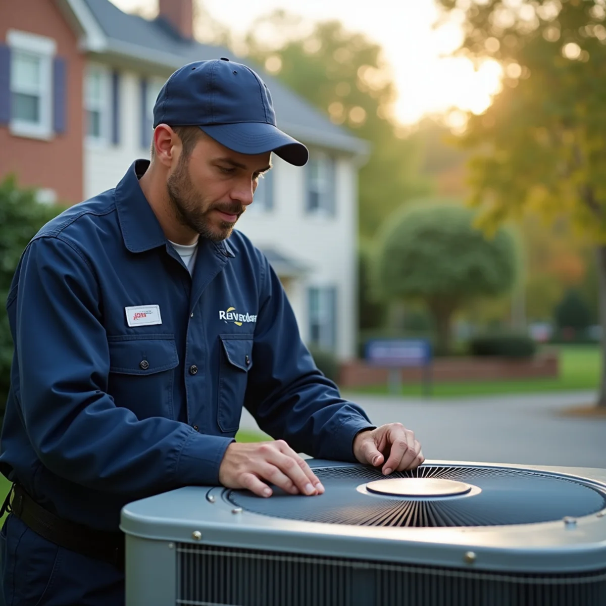 HVAC technician on a service call in Austin Ridge, Stafford VA