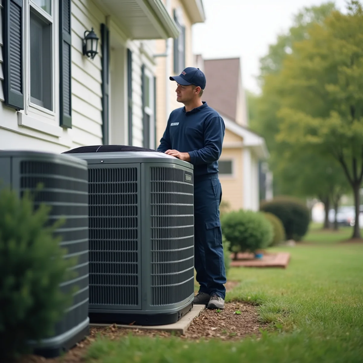Typical Colonial Forge home served by HVAC Stafford VA for AC and heating
