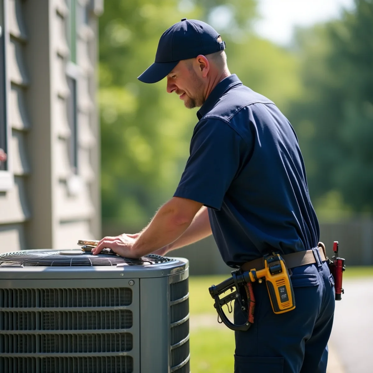 HVAC technician on a service call in Colonial Forge, Stafford VA
