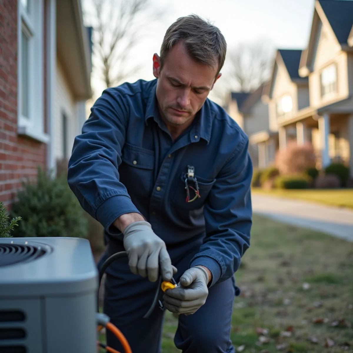 HVAC technician on a service call in Fairview Beach, Stafford VA