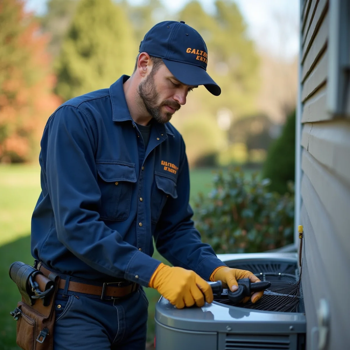 HVAC technician on a service call in Falmouth, Stafford VA