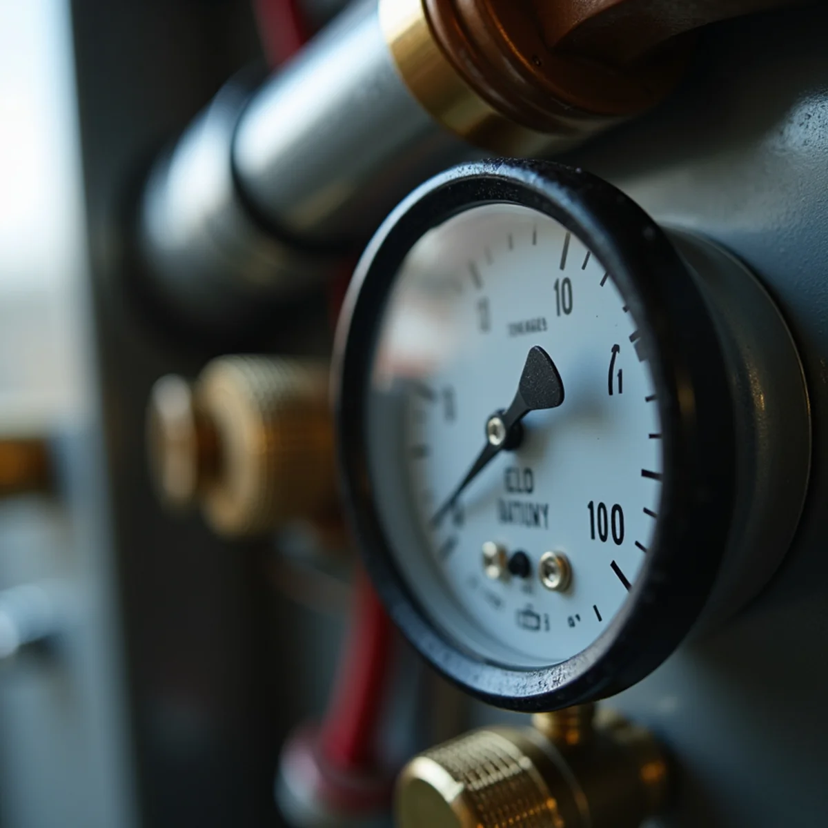 Close-up of furnace installation & replacement work and equipment in a Stafford, VA home
