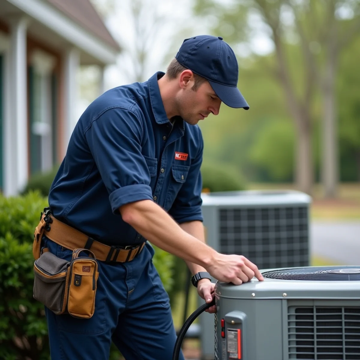 HVAC technician on a service call in Garrisonville, Stafford VA