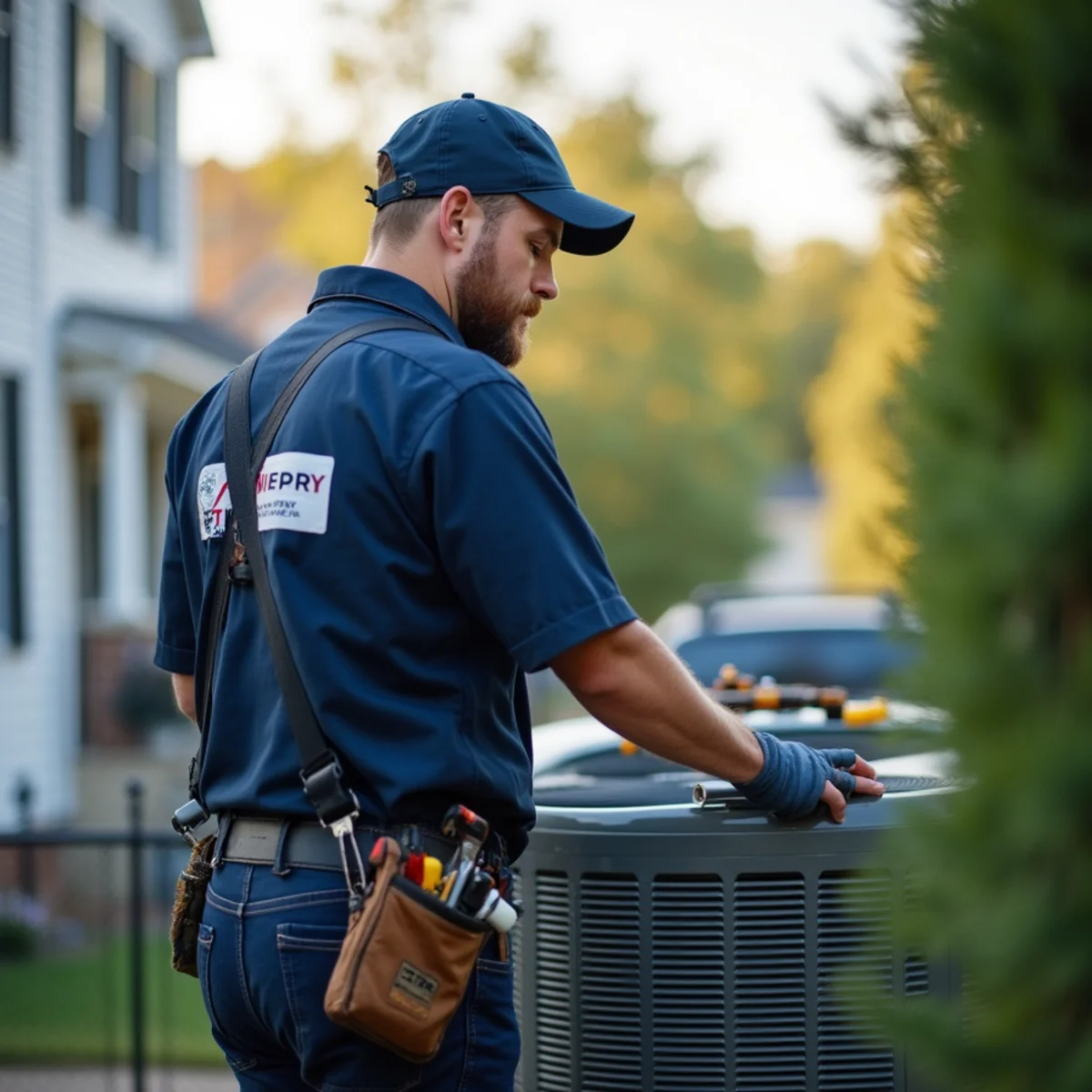 HVAC technician on a service call in Lake Ridge, Stafford VA