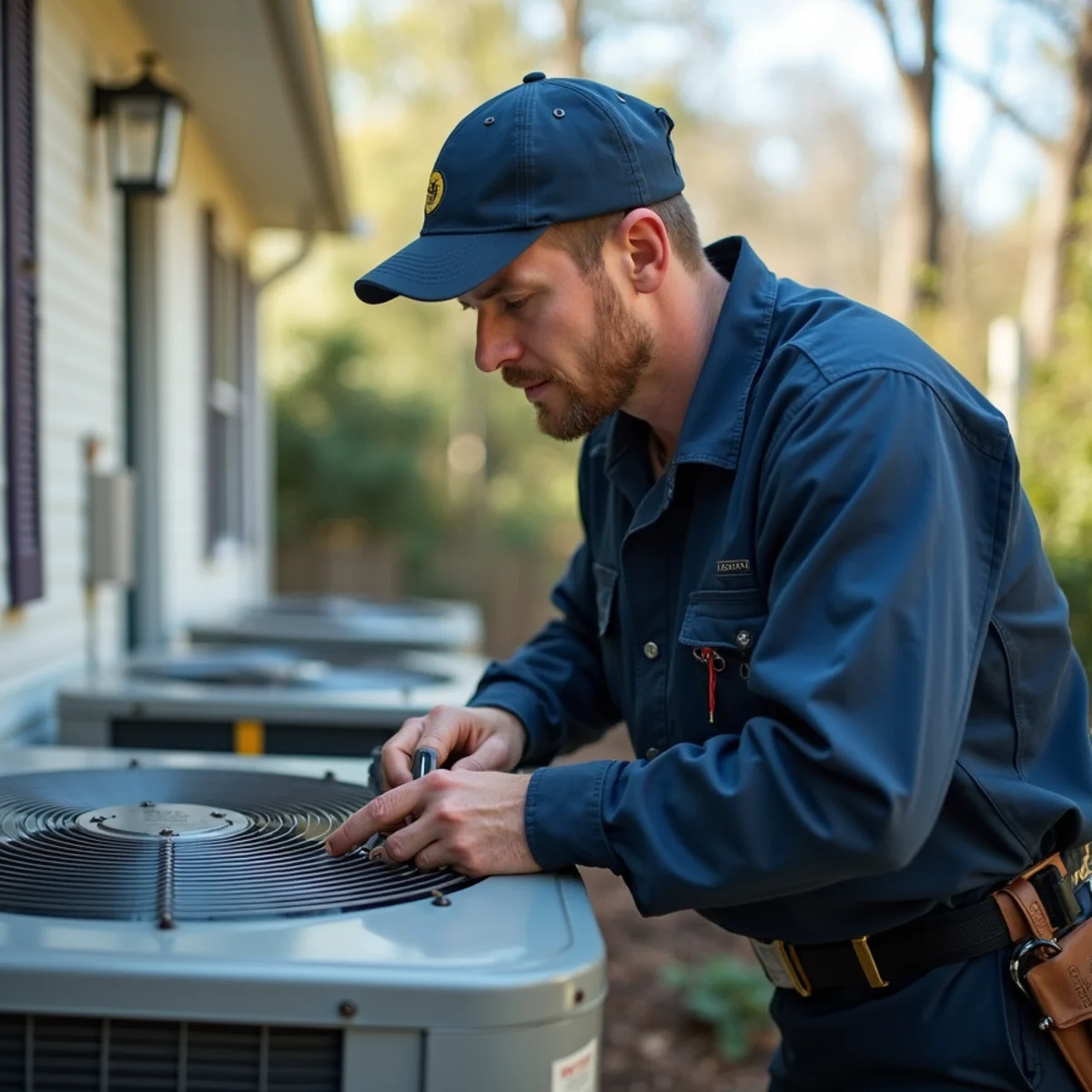 HVAC technician on a service call in Lake Wilderness, Stafford VA