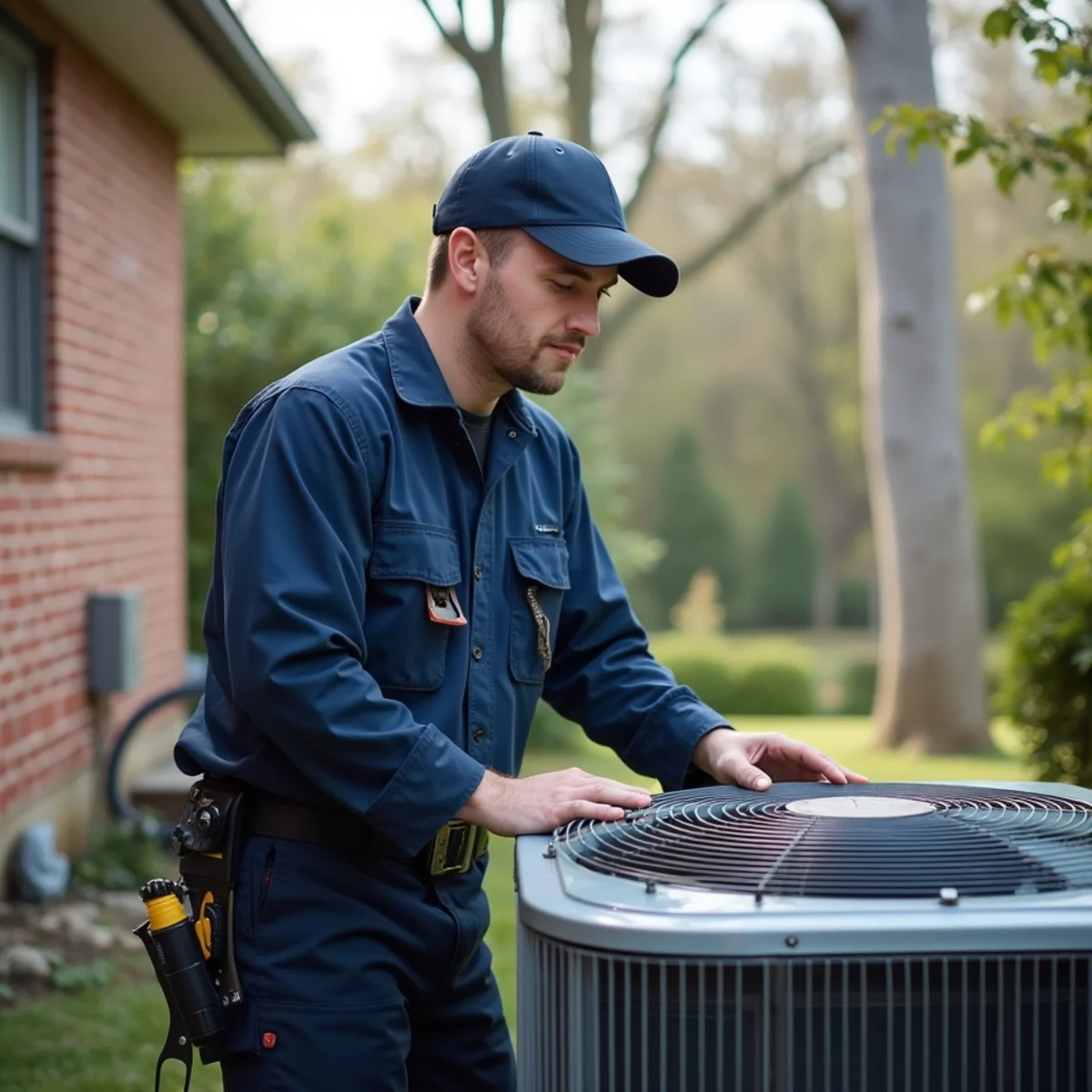 HVAC technician on a service call in Massaponax, Stafford VA