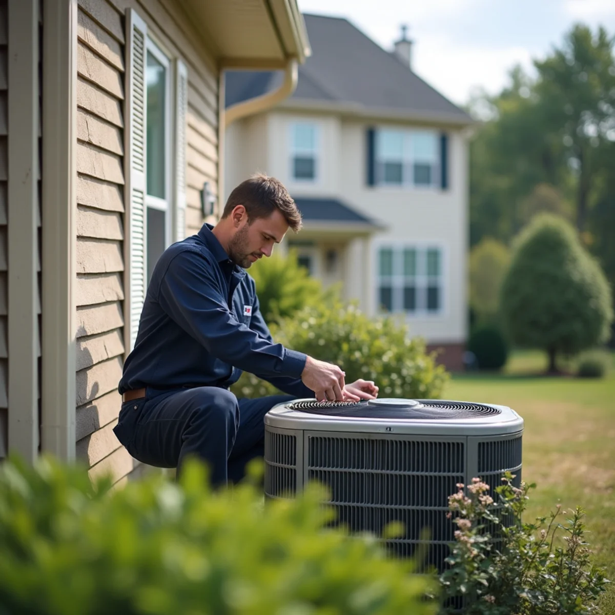 Typical Quantico Base & Camp Barrett home served by HVAC Stafford VA for AC and heating