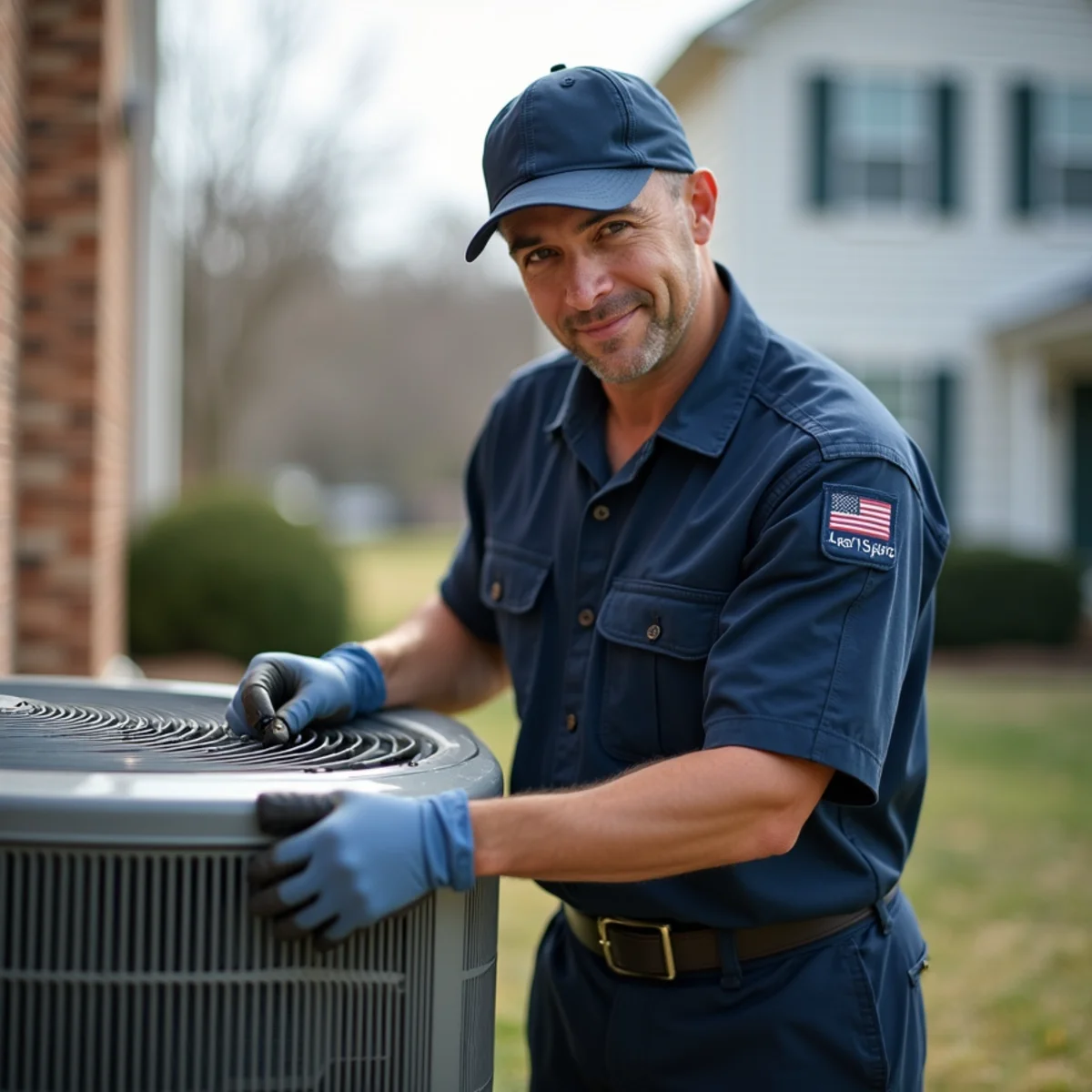 HVAC technician on a service call in Quantico Base & Camp Barrett, Stafford VA