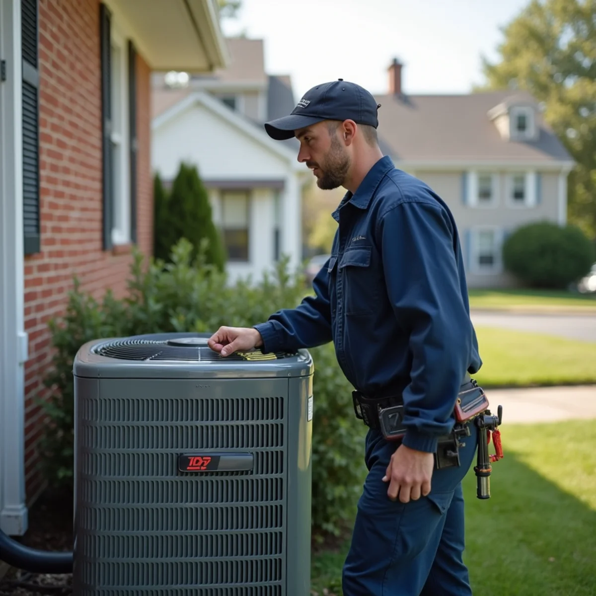 HVAC technician on a service call in Quantico, Stafford VA