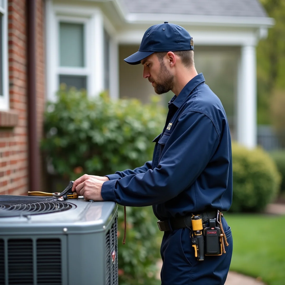 HVAC technician on a service call in Remington, Stafford VA