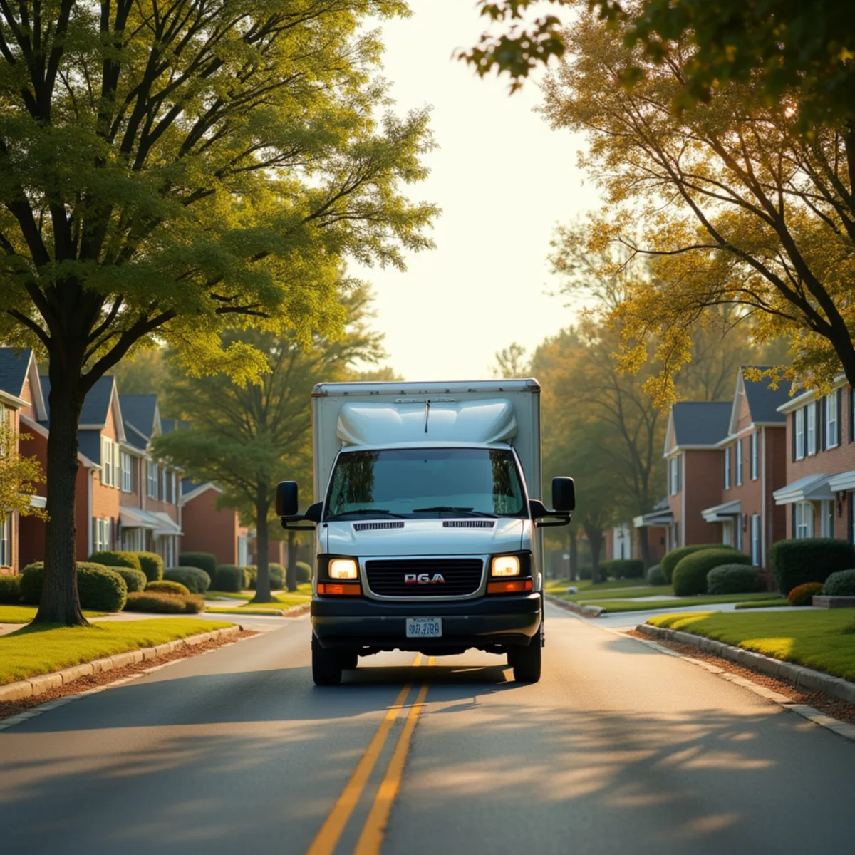 HVAC service van on the road serving communities across Stafford County, VA