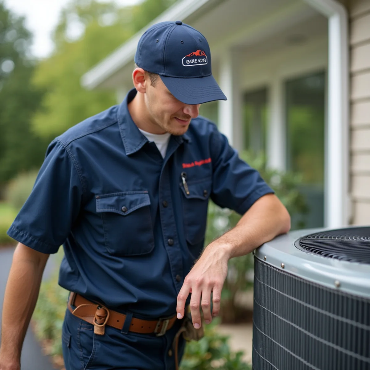 HVAC technician on a service call in Shadow Woods, Stafford VA