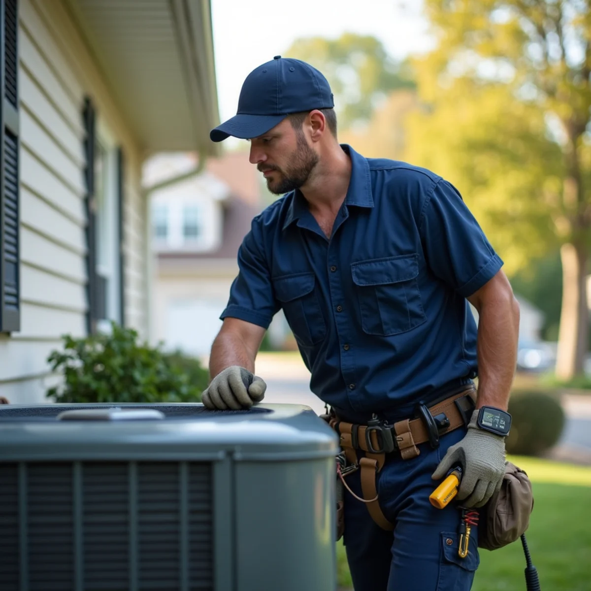 HVAC technician on a service call in Shelton's Run, Stafford VA