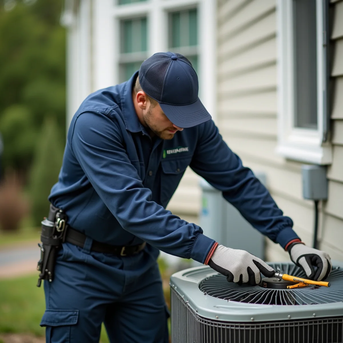 HVAC technician on a service call in Stafford Courthouse, Stafford VA