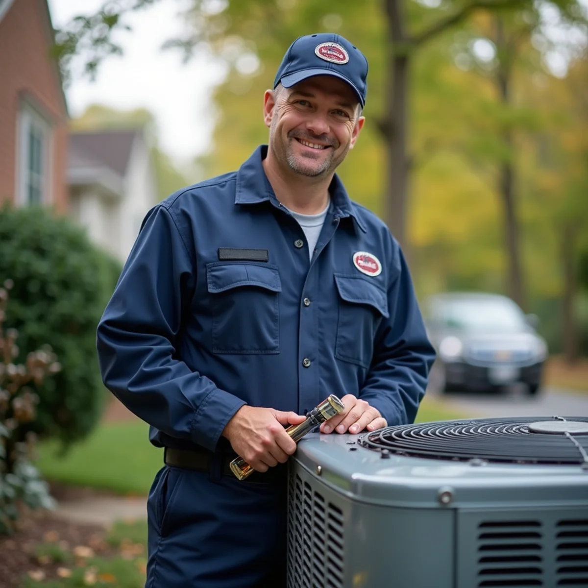 HVAC technician on a service call in Warrenton, Stafford VA