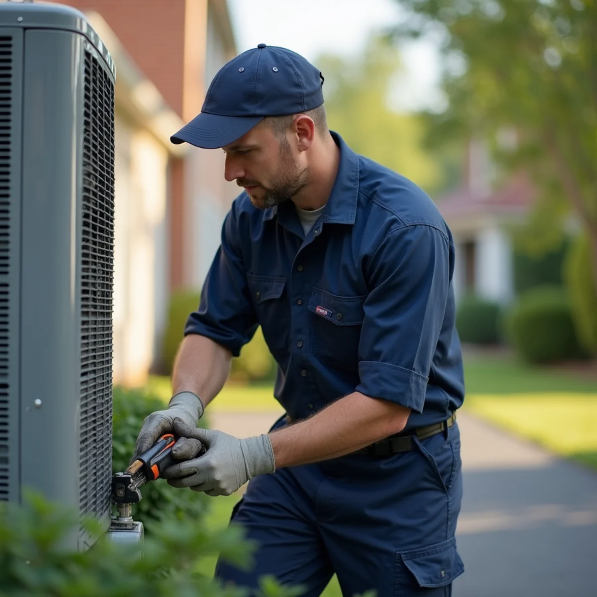 HVAC technician on a service call in Widewater, Stafford VA
